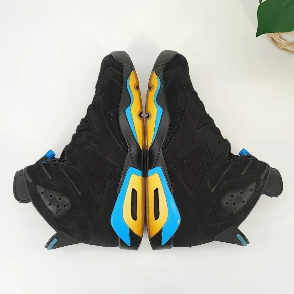 Nike Men's Air Jordan 6 Retro Tar Heels UNC 2017 Black Sneakers Size 11 - Picture 6 of 8